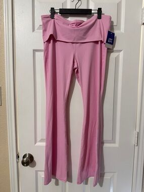 JoyLab Pink Fold-Over Waist Yoga Pants
